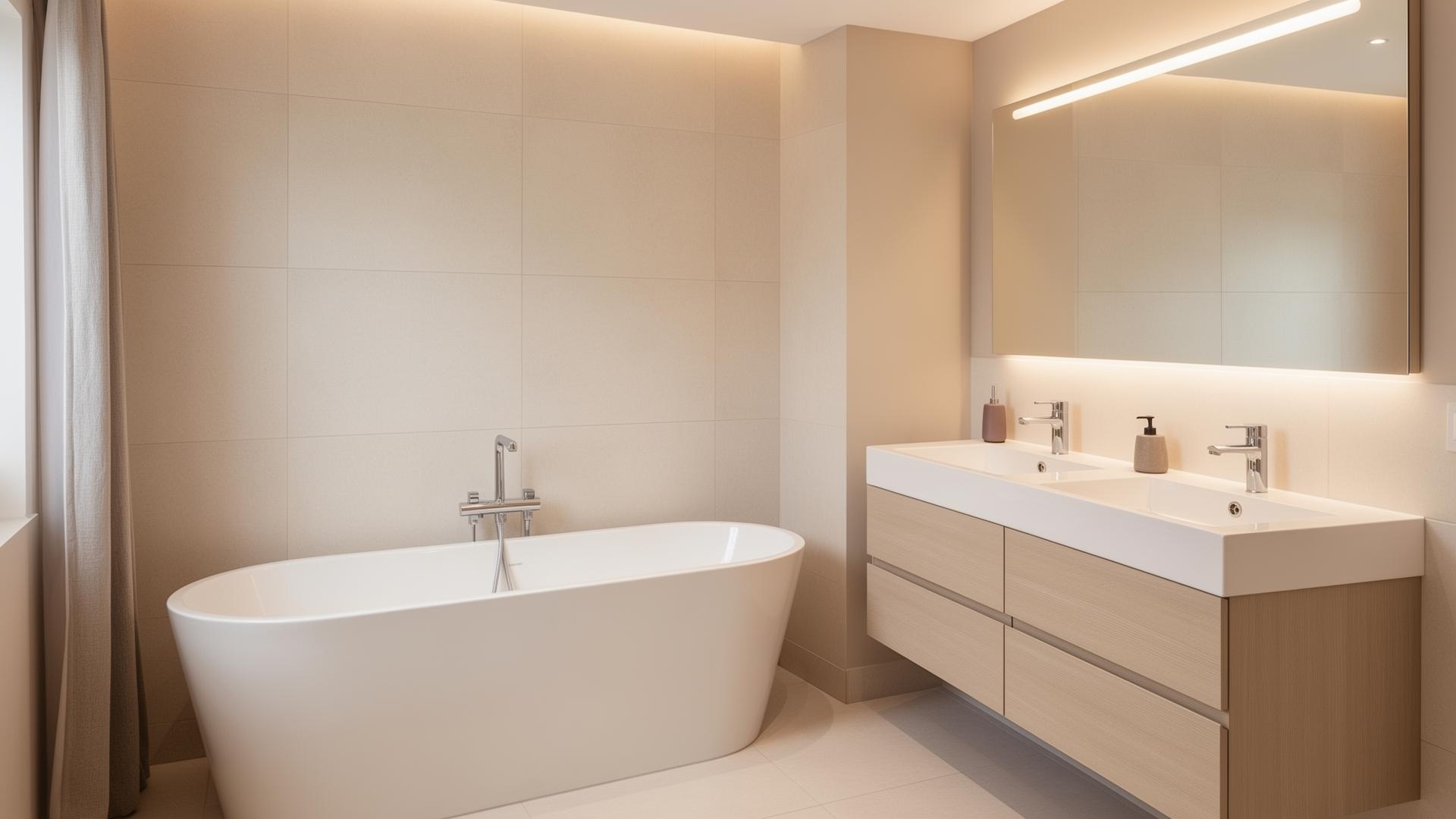 Salle de bain crème